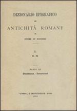 Dizionario epigrafico di antichità romane. Vol. 2\3: Diocletianus-Extramurani.