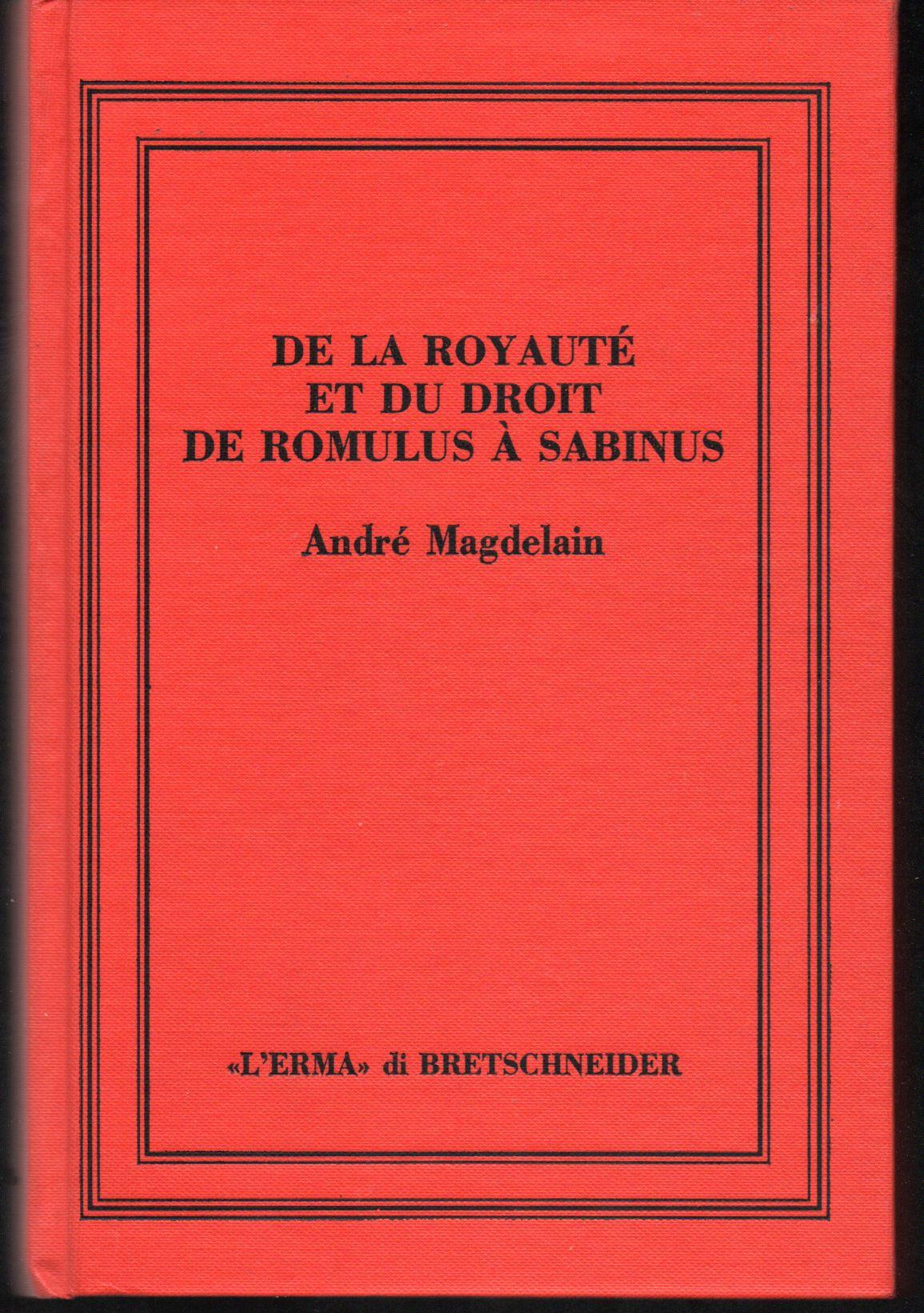 De la royauté et du droit de Romulus à Sabinus