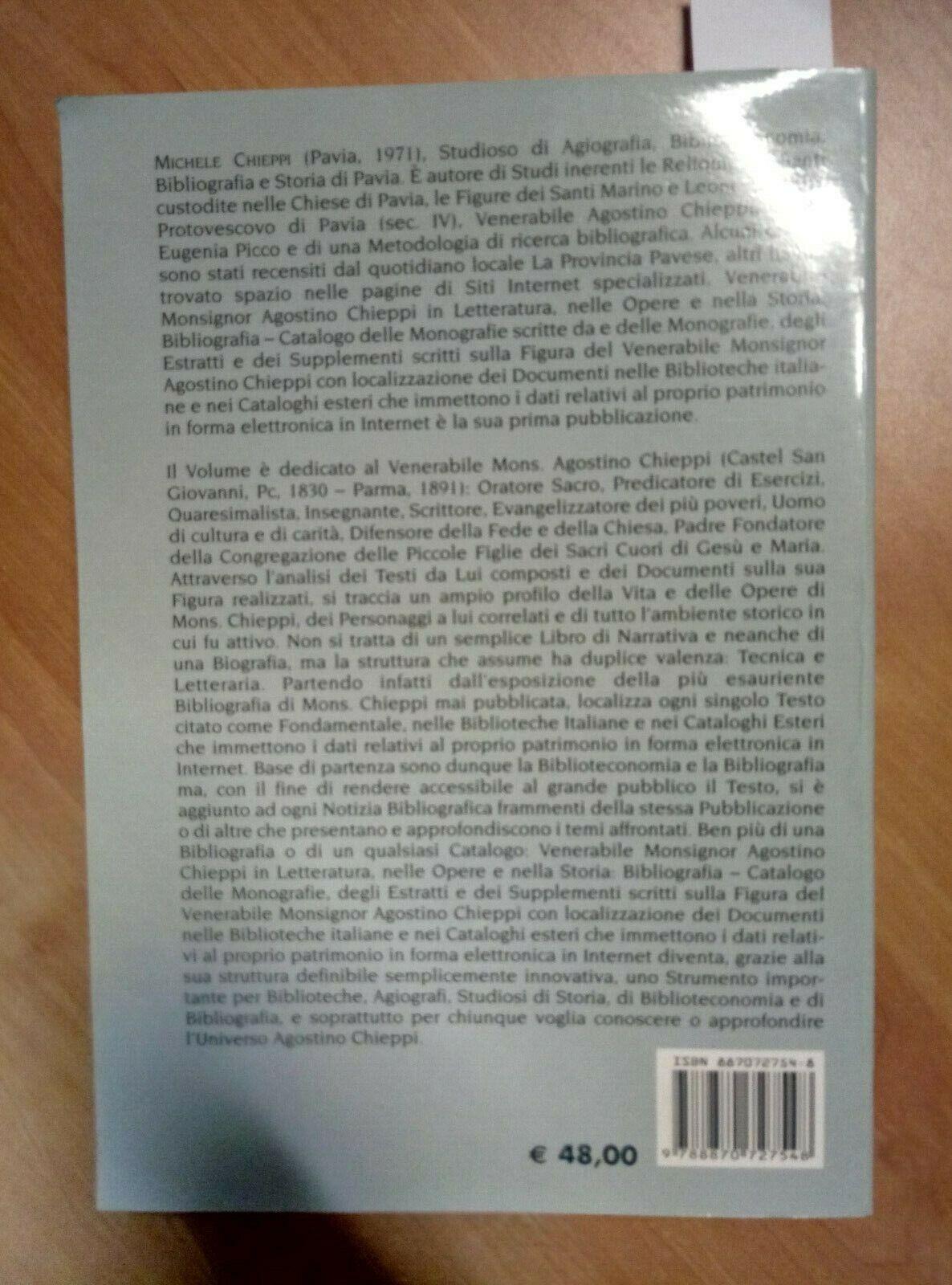 Agostino Chieppi. In letteratura, nelle opere e nella storia