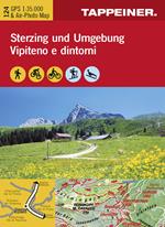 Cartina Vipiteno e dintorni. Carta escursionistica & carta panoramica aerea. Ediz. multilingue