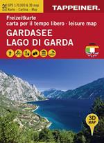 Gardasee. Freizeitkarte-Lago di Garda. Carta per il tempo libero-Lake Garda. Leisure map