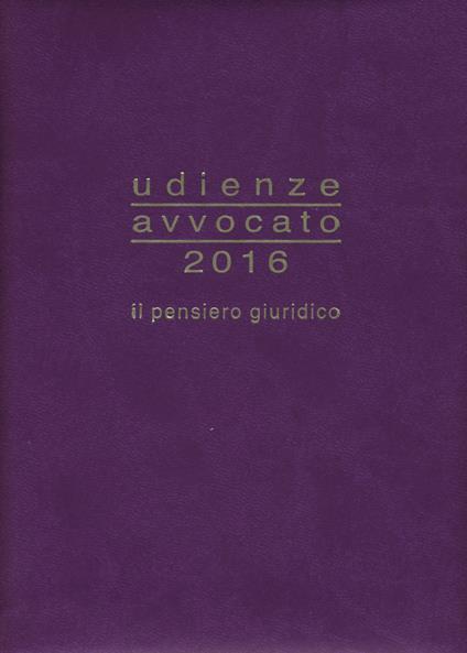 Udienze avvocato 2016 - copertina