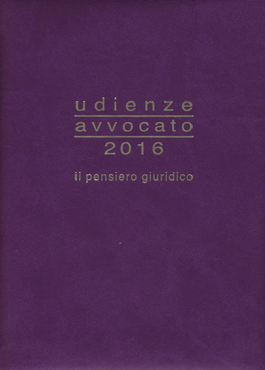 Udienze avvocato 2016 - copertina