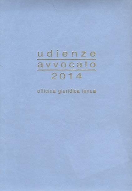 Udienze avvocato 2014 - copertina