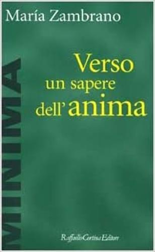 Verso un sapere dell'anima - María Zambrano - copertina