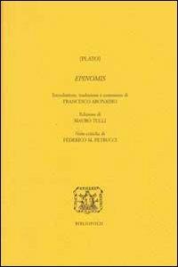 Epinomis. Testo greco a fronte - Platone - copertina