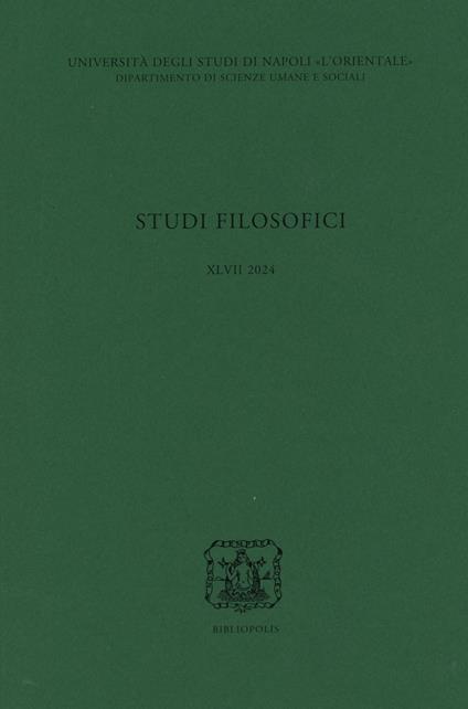 Studi filosofici. Vol. 47 - copertina