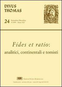 Fides et ratio: analisti, continentali e tomisti - copertina