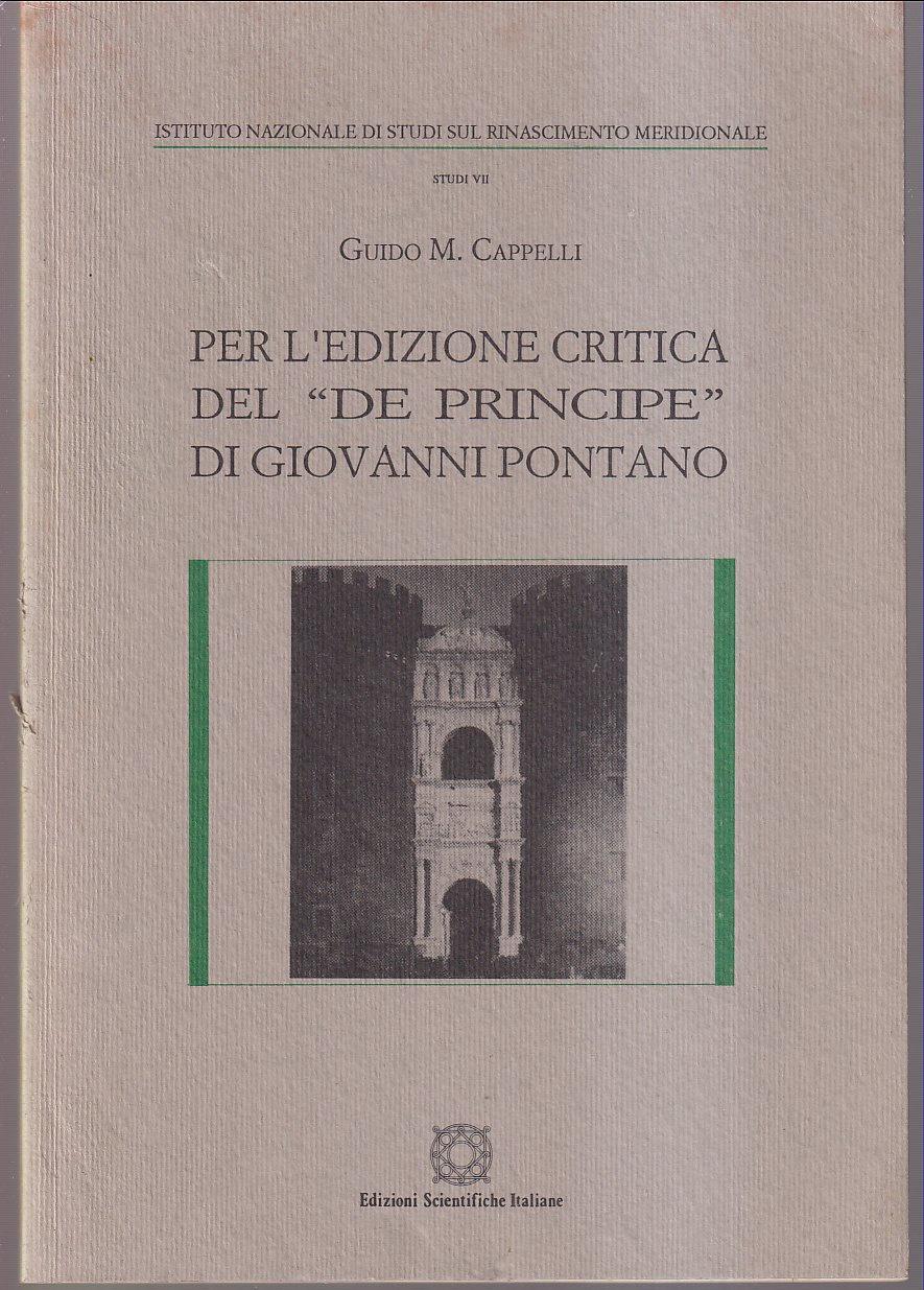 Per l'edizione critica del «De principe» di Giovanni Pontano