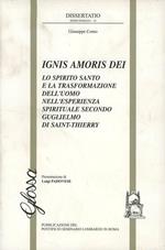 Ignis amoris Dei. Lo Spirito Santo e la trasformazione dell'uomo nell'esperienza spirituale secondo Guglielmo di Saint-Thierry