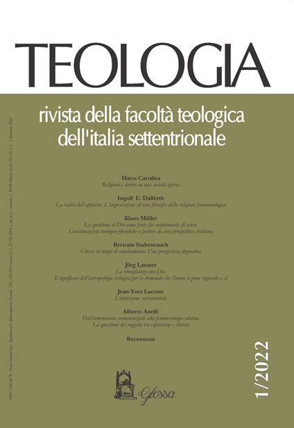 Teologia (2022). Vol. 1 - copertina