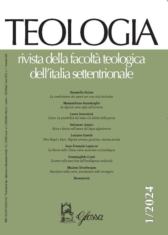 Teologia. Rivista della facoltà teologica dell'Italia settentrionale (2024). Vol. 1 - copertina