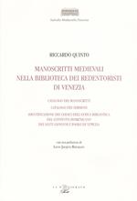 Manoscritti medievali nella Biblioteca dei Redentoristi a Venezia