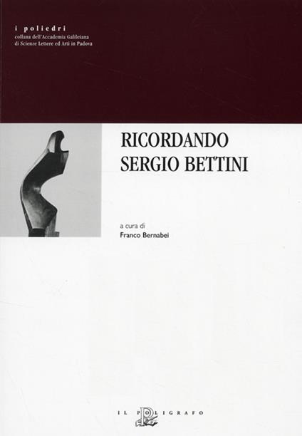Ricordando Sergio Bettini - copertina
