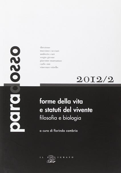 Forme della vita e statuti del vivente. Filosofia e biologia - copertina