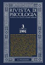 Rivista di psicologia (1991). Vol. 3: Settembre-dicembre.