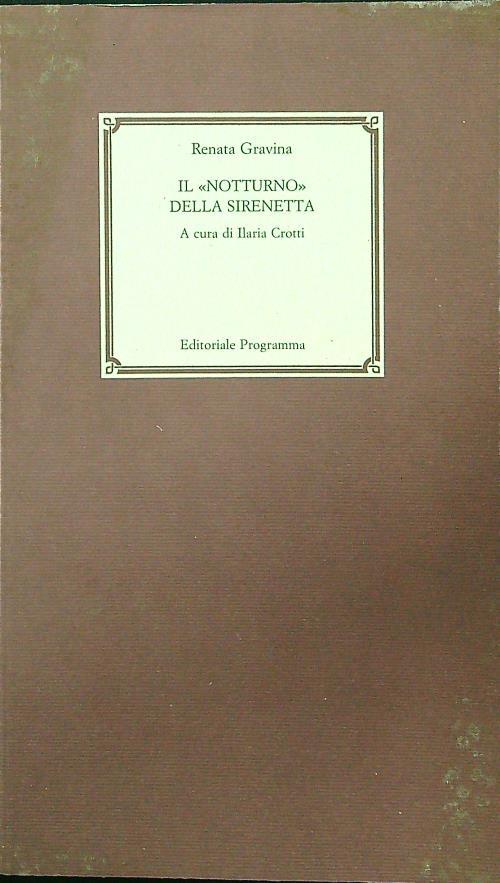 Il «notturno» della Sirenetta
