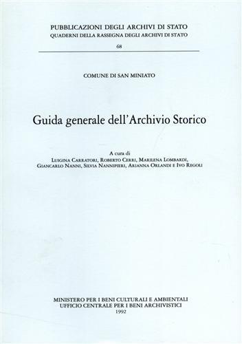 Guida generale dell'Archivio storico del Comune di San Miniato - copertina