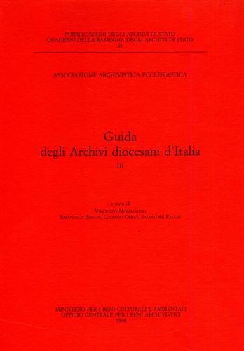 Guida degli archivi diocesani d'Italia. Vol. 3 - copertina