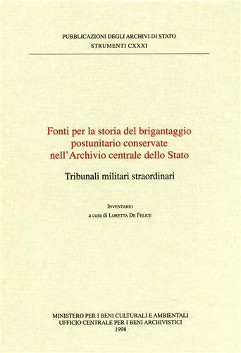 Guida alle fonti per la storia del brigantaggio postunitario conservate negli archivi di Stato. Vol. 3