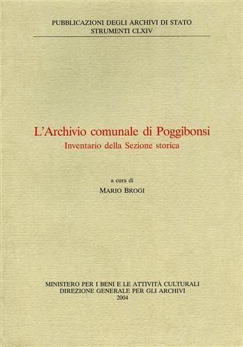 L' archivio comunale di Poggibonsi. Inventario della sezione storica - copertina