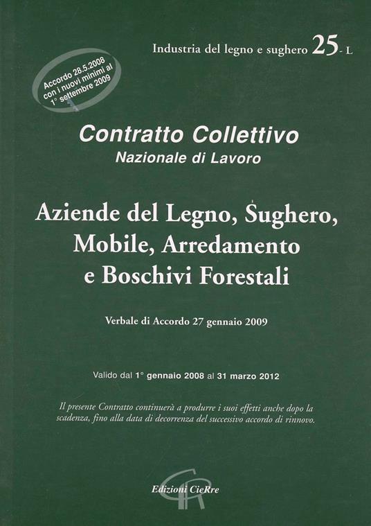 CCNL aziende del legno, sughero, mobile, arredamento - copertina