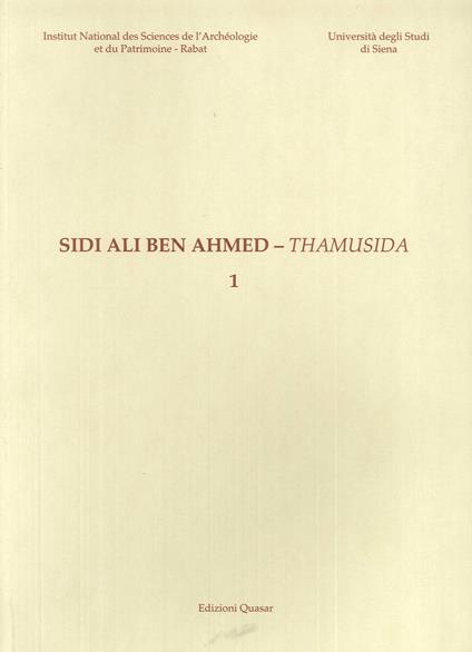 Sidi Ali Ben Ahmed. Thamusida. Vol. 1 - copertina