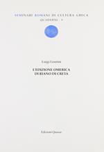 L' edizione omerica di Riano di Creta