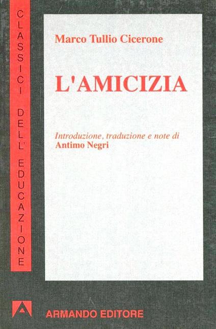 L'amicizia - Marco Tullio Cicerone - copertina
