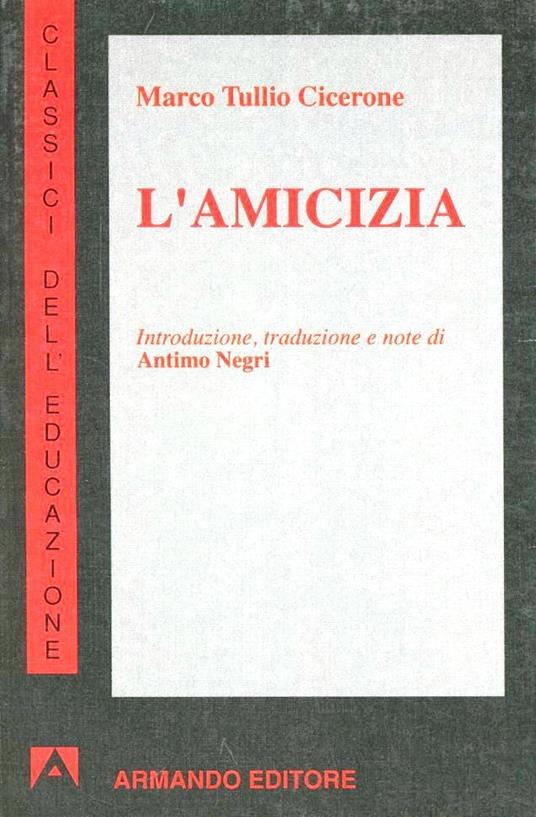 L'amicizia - Marco Tullio Cicerone - copertina