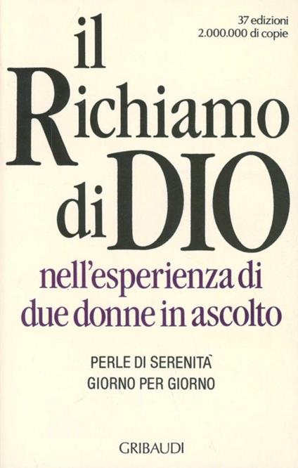 Il richiamo di Dio nell'esperienza di due donne in ascolto. Perle di serenità giorno per giorno - copertina