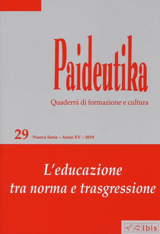 Paideutika. Vol. 29: L' educazione tra norma e trasgressione - copertina
