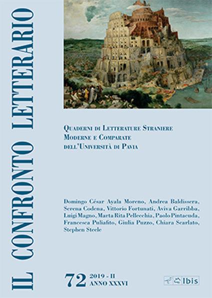 Il confronto letterario. Quaderni di letterature straniere moderne e comparate dell'Università di Pavia (2019). Vol. 72 - copertina