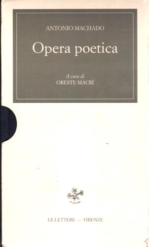 Opera poetica - Antonio Machado - copertina