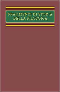 Frammenti di storia della filosofia - Giovanni Gentile - copertina