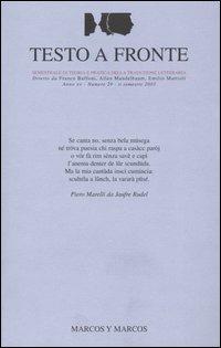 Testo a fronte. Vol. 29 - copertina