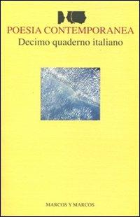 Decimo quaderno italiano di poesia contemporanea - copertina