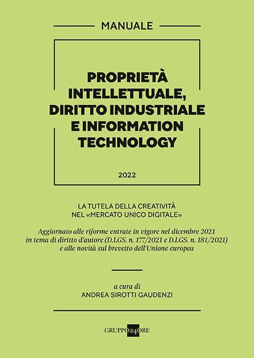 Proprietà intellettuale, diritto industriale e information technology - copertina