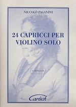 24 capricci op. 1. Per violino solo. Ediz. urtext. Spartito