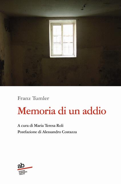 Memoria di un addio - Franz Tumler - copertina