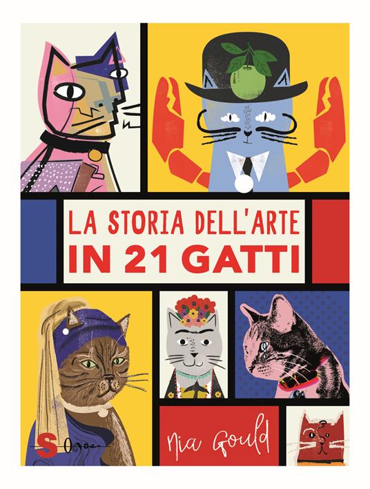 La storia dell'arte in 21 gatti - Nia Gould - copertina