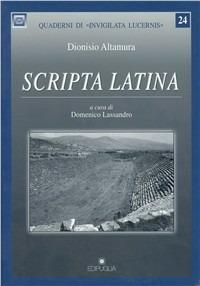 Scripta latina - Dionisio Altamura - copertina
