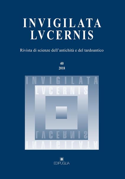 Invigilata lucernis. Vol. 40 - copertina