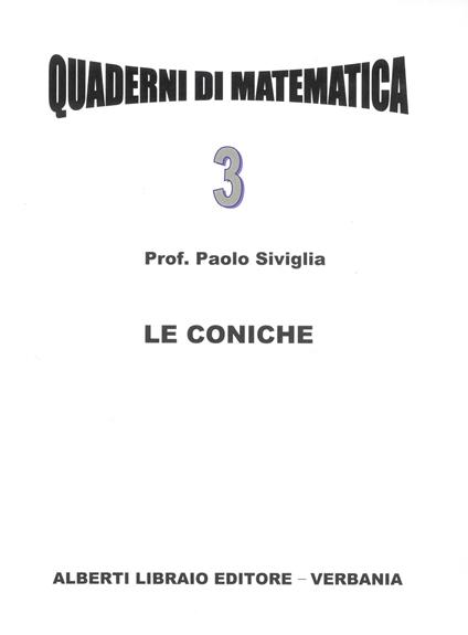 Le coniche - Paolo Siviglia - copertina