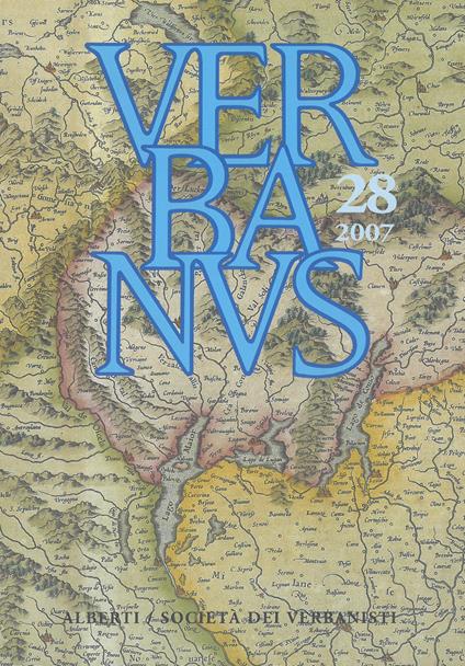 Verbanus. Rassegna per la cultura, l'arte, la storia del lago. Vol. 28 - copertina