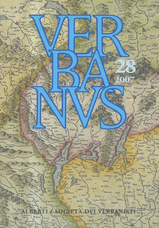 Verbanus. Rassegna per la cultura, l'arte, la storia del lago. Vol. 28 - copertina