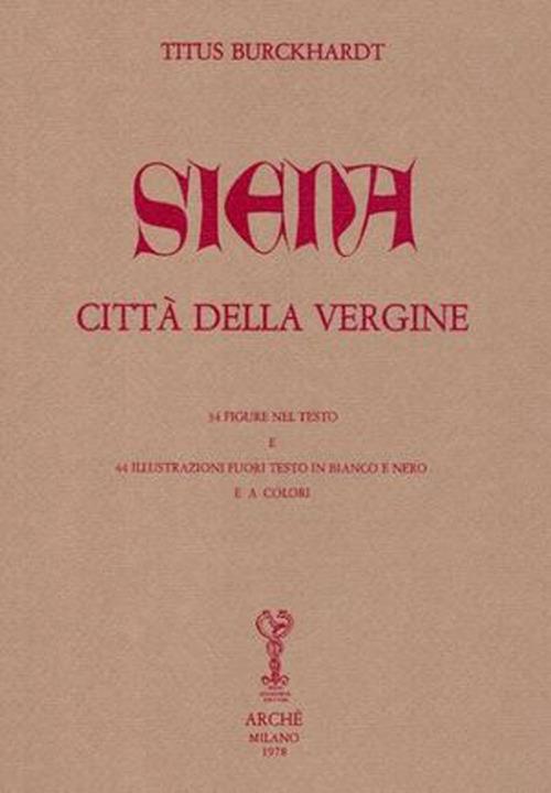 Siena città della Vergine - Titus Burckhardt - copertina