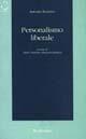 Libro Personalismo liberale Antonio Rosmini