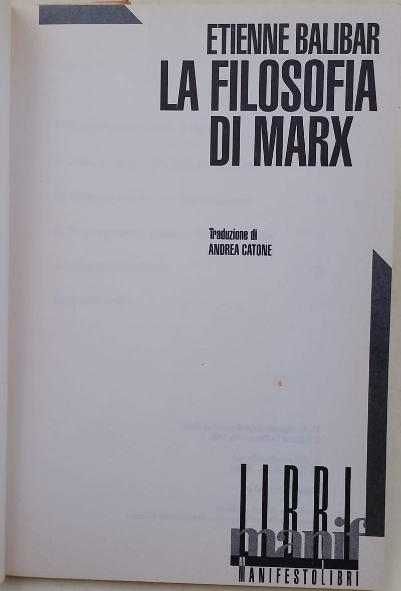 La filosofia di Marx