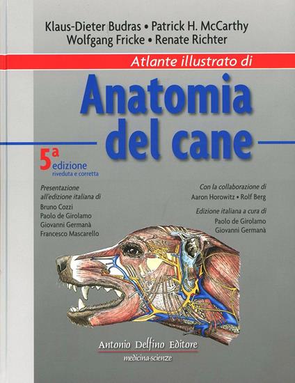 Atlante illustrato di anatomia del cane - Dieter Budras - copertina